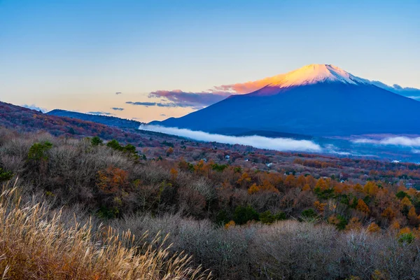 Bela montanha fuji em yamanakako ou lago yamanaka — Fotografia de Stock