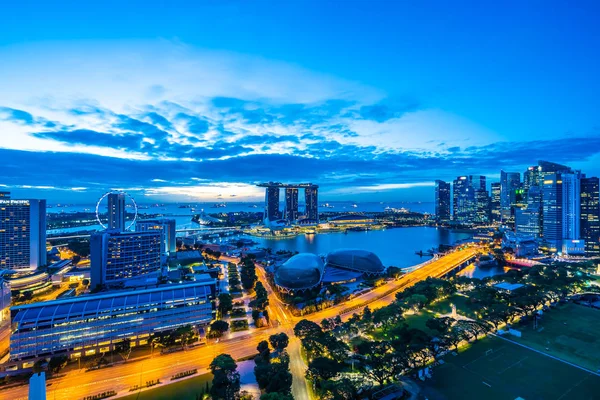 Krásnou architekturou v exteriéru města Singapur — Stock fotografie