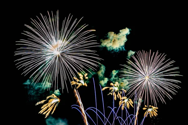 Firework display background for celebration anniversary
