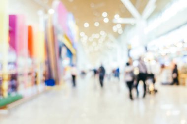 Soyut bulanıklık ve Havaalanı yolcu trans için terminal defocused