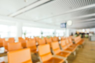 Soyut bulanıklık ve Havaalanı terminal yolcu için trans defocused