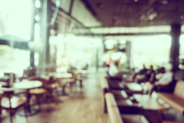 Soyut bulanıklık ve defocused açık büfe restoran ve kahve dükkanı CA