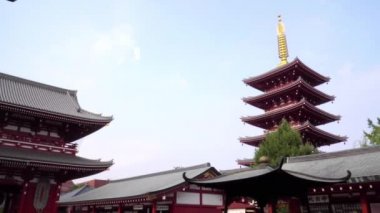 güzel geleneksel Japon pagoda doğal görüntüleri