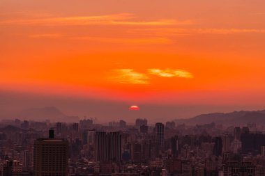 Taipei şehrinin güzel mimarisi
