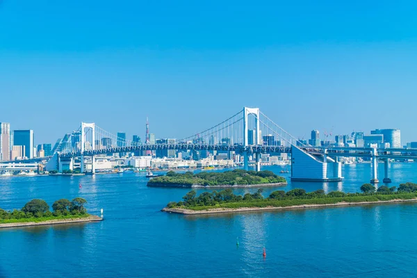 Prachtige architectuur bouwen cityscape van de stad Tokio met rai — Stockfoto