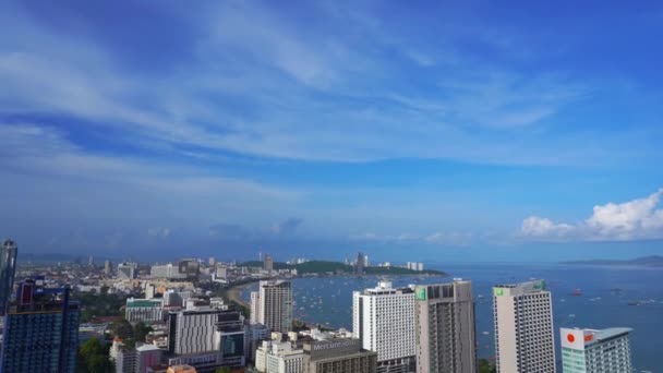 Riprese Panoramiche Time Lapse Della Bellissima Città Pattaya Thailandia — Video Stock