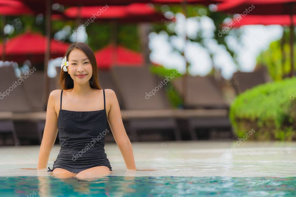 Outdoor bubble asian young
