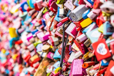 Seoul, Güney Kore 6 Aralık 2018: aşk anahtar namsan Dağı'nda