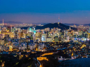 Bina Cityscape Seoul City güzel mimari