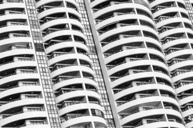 Bina dış pencere balkon desen ile