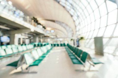 Soyut bulanıklık ve ufuk Havaalanı terminal iç