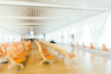 Soyut bulanıklık ve Havaalanı terminal yolcu için trans defocused