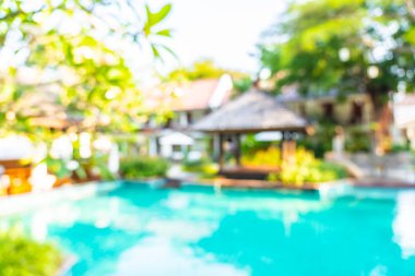 Soyut bulanıklık ve defokus açık yüzme havuzu