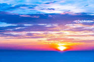 SUNR 'de deniz plajının güzel açık tropikal doğa manzara