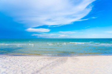 Deniz Okyanusu ve bea güzel açık tropikal doğa manzara