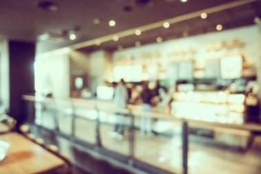 Soyut bulanıklık ve defocused açık büfe restoran ve kahve dükkanı CA