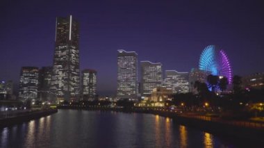 Modern megalopolis Asya şehrinin manzaralı görüntüleri