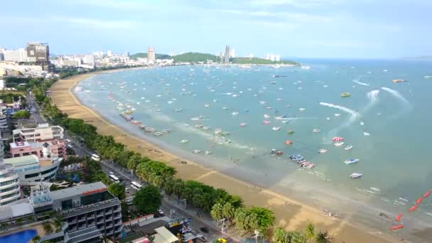 Scenisk Tidsfördröjning Bilder Vackra Pattaya City Thailand — Stockvideo