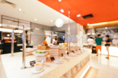 Soyut bulanıklık ve ufuk kahvaltı büfesi otel restoranı