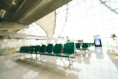 Soyut bulanıklık ve ufuk Havaalanı terminal iç