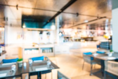 Soyut bulanıklık ve defocused açık büfe restoran ve kahve dükkanı CA