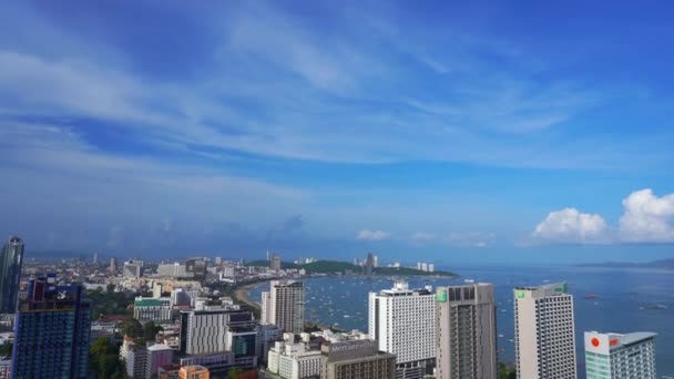 Riprese Panoramiche Time Lapse Della Bellissima Città Pattaya Thailandia — Video Stock