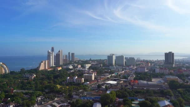 Riprese Panoramiche Time Lapse Della Bellissima Città Pattaya Thailandia — Video Stock