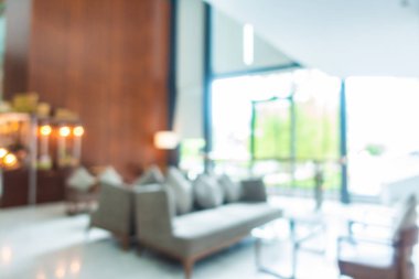 Otelde soyut bulanıklık ve defokus lobi dekorasyonu