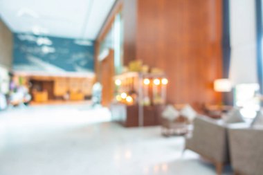 Otelde soyut bulanıklık ve defokus lobi dekorasyonu