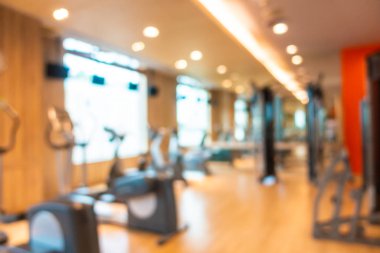 Soyut bulanıklık ve spor salonu iç fitness ekipmanları bulanıklaştırma