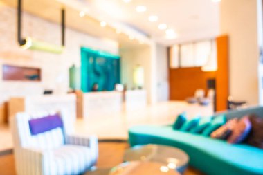 Otelde soyut bulanıklık ve defokus lobi dekorasyonu