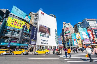 Taipei, Tayvan 30 Kasım 2018: Ximending piyasasıdır popula