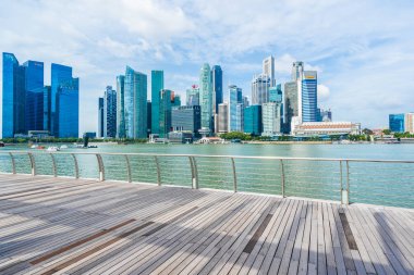 Singapur, 21 Ocak 2019: skyscra bina güzel mimari