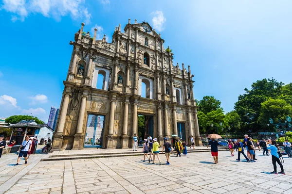 China, Macau - 6 de setembro de 2018 - Bela arquitetura antiga bui — Fotografia de Stock