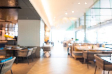 Soyut bulanıklık ve defocused açık büfe restoran ve kahve dükkanı CA