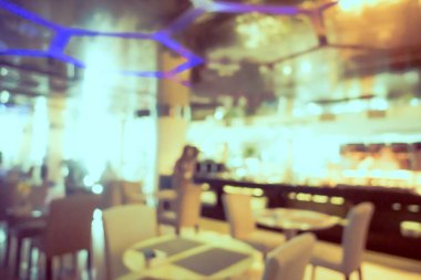 Soyut bulanıklık ve bulanık kahve dükkanı Cafe ve restoran interi