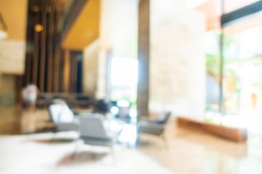 Otelde soyut bulanıklık ve defokus lobi dekorasyonu