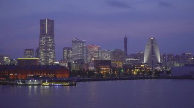 Modern megalopolis Asya şehrinin manzaralı görüntüleri