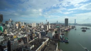 Modern megalopolis Asya şehrinin manzaralı görüntüleri