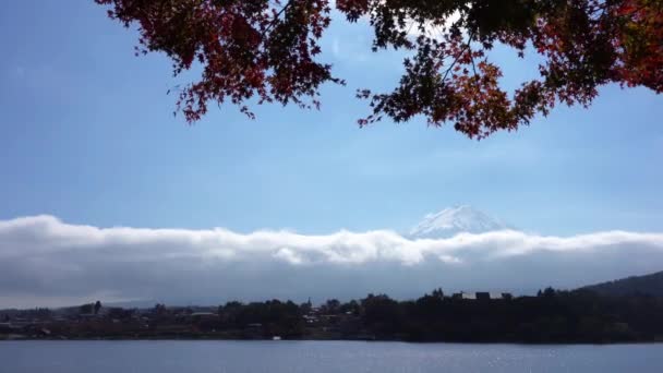 Riprese Panoramiche Della Bellissima Montagna Fuji Giappone — Video Stock