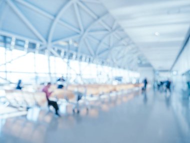 Soyut bulanıklık ve ufuk Havaalanı terminal iç
