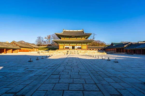 Όμορφη αρχιτεκτονική, κτίριο Changdeokgung palace στη Σεούλ ci — Φωτογραφία Αρχείου