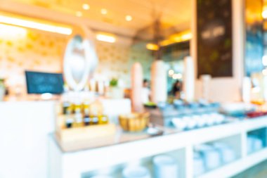 Soyut bulanıklık ve defocused açık büfe restoran ve kahve dükkanı CA