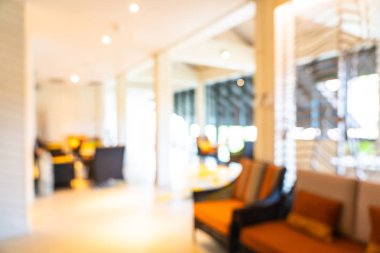 Görüntü bulanıklığı ve arka plan için otel lobisinin dışsal görünümü