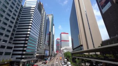Modern megalopolis Asya şehrinin manzaralı görüntüleri