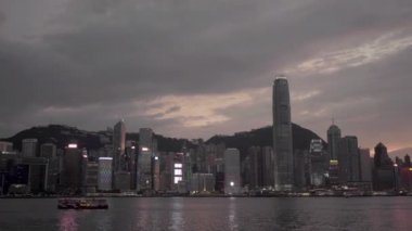 Modern megalopolis Asya şehrinin manzaralı görüntüleri