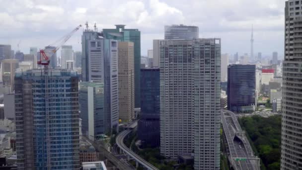 Riprese Panoramiche Della Moderna Megalopoli Città Asiatica — Video Stock