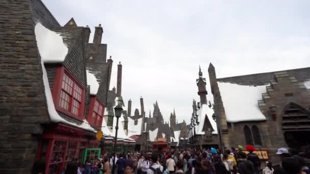 Osaka Japonia Grudnia 2015 Hogwart School Witchcraft Castle Wizardry Replika — Wideo stockowe