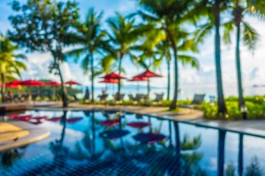 Soyut bulanıklık ve ufuk güzel Açık Yüzme havuzunda h