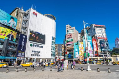 Taipei, Tayvan 30 Kasım 2018: Ximending piyasasıdır popula